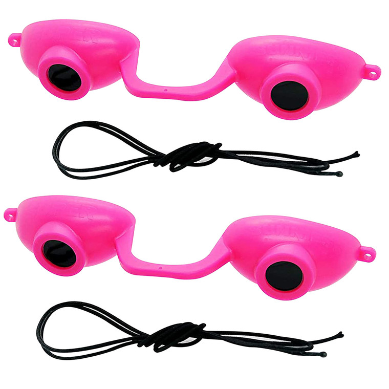 Super Sunnies Flex UV Eye Protection, FDA Compliant Tanning Bed Goggles, Red Light Therapy Glasses - Pink