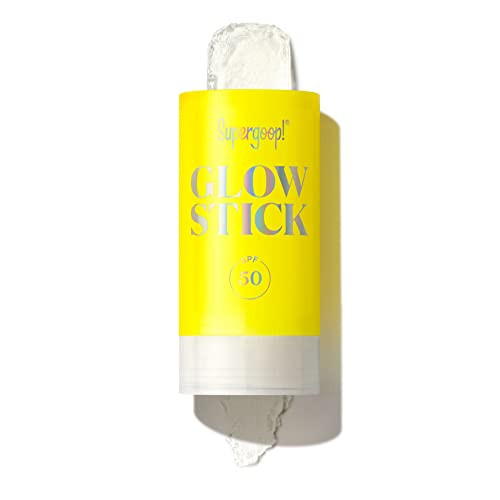 Supergoop! Glow Stick, .7 oz - SPF 50 PA++++ Dry Oil Sunscreen Stick for Face & Body - Brightens & Hydrates for a Healthy Glow - Mess-Free, Travel-Fr