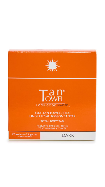 TanTowel Women's Full Body Tan Towelettes - 5 Pack, Dark, 0.5 Fl Oz (Pack of 5)