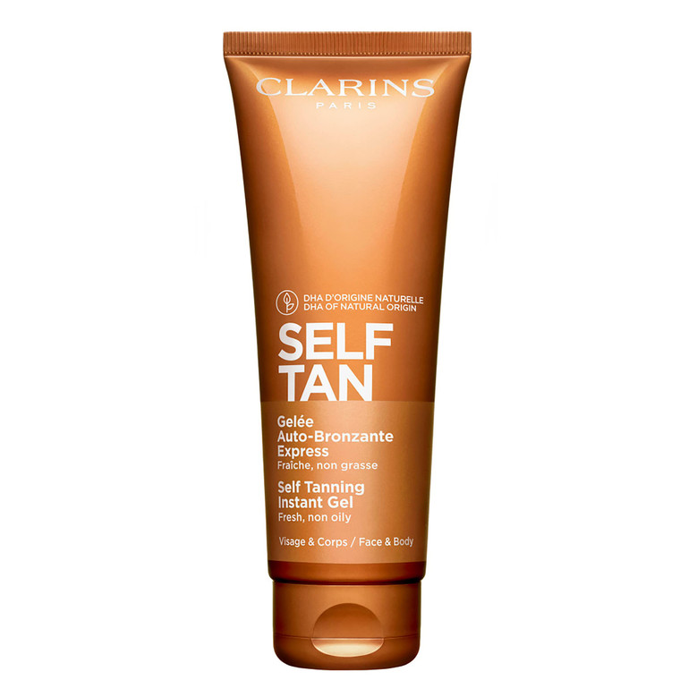 Clarins Self Tanning Tinted Gel | Self Tanner For Face and Body | Natural, Long-Lasting, Streak-Free, Buildable, Instant Tan* | Non-Staining and Fast