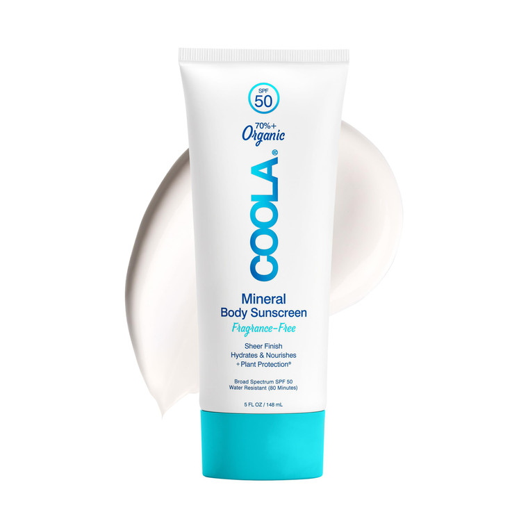 COOLA Organic Mineral Sunscreen SPF 50 Sunblock Body Lotion, Dermatologist Tested Skin Care For Daily Protection, Vegan and Gluten Free, Fragrance Fr