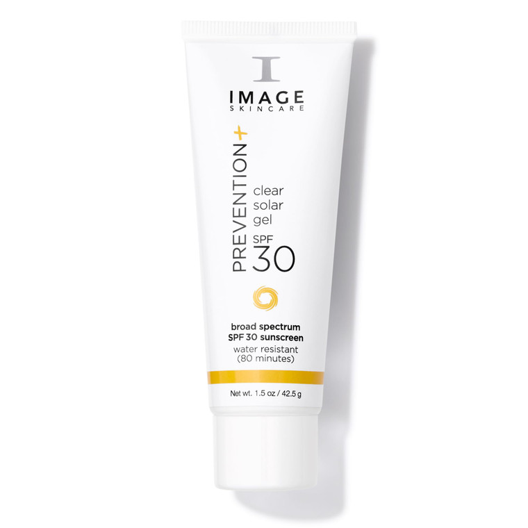 IMAGE Skincare, PREVENTION+ Clear Solar Gel SPF 30 Sunscreen, Broad Spectrum, Transparent Weightless Finish and No White Cast, Perfect Travel Size, 1