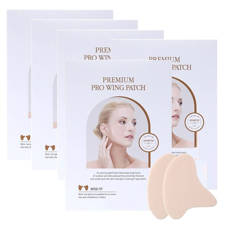 RiRe Premium Pro Wing UV Protection Golf Patch 5-Pairs Outdoor and Sports Activities, Golf, Hiking, Fishing, Climbing, Cycling, Centella Asiatica Ext