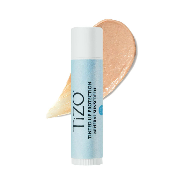 TiZO Lip Protection | Tinted | Broad Spectrum Sunscreen | UVA/UVB Protection | For all skin types | Titanium Dioxide and Zinc Oxide | 0.14 oz / 4.5 g