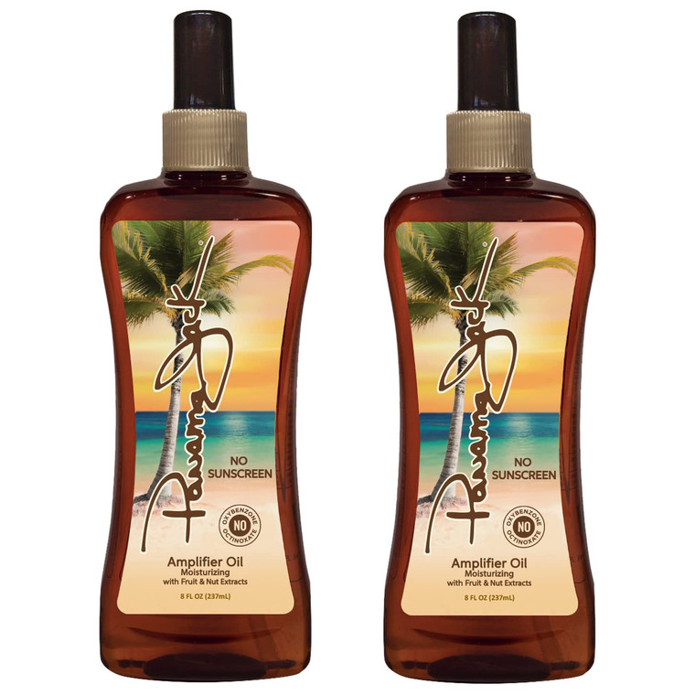 Panama Jack Amplifier Suntan Oil - Contains No Sunscreen Protection (0 SPF), Light Formula with Exotic Oils, Fruit and Nut Extracts, Tropical Fragran