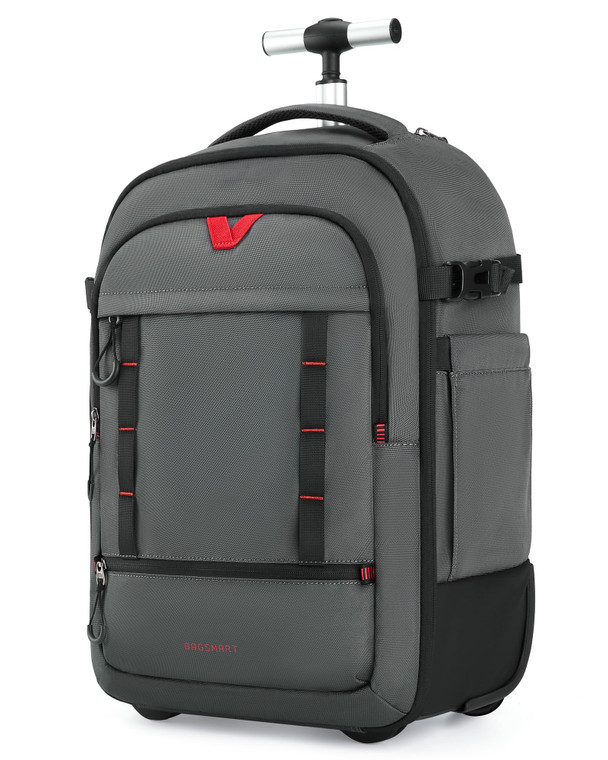 BAGSMART Rolling Camera Bag for DSLRs, Professional Large Camera Backpacks for Travelling Photographers, Photographic Rolling Case & Travel Suitcase,