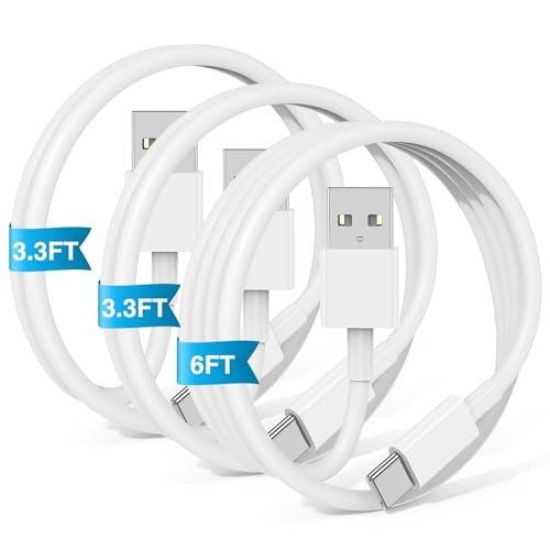 Car Carplay Cable for iPhone 17 16 15 Pro Plus Pro Max Air?3-Pack [3.3FT+3.3FT+6FT] USB A to USB C Cable for iPhone 17 16 15?for iPad Pro/Air/Mini?fo