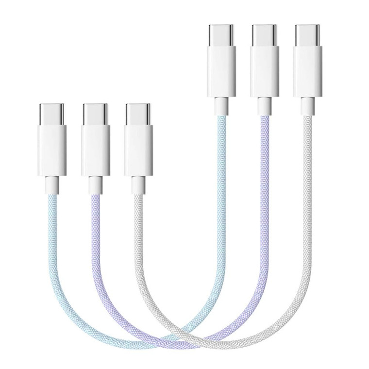 YEAOI 3-Pack Short Fast Charging Cable for iPhone Air/17/17 Plus/17 Pro/17 Pro Max, USB C to USB C Charger Cord, 1 ft