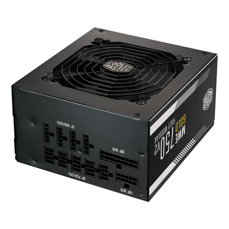 Cooler Master MWE Gold 750 V2 Full Modular PSU, 750W, 80+ Gold, Designed Ready Nvidia RTX 5070 Ti | AMD RX 9070 XT, 2 EPS Connectors, 120mm HDB Fan,