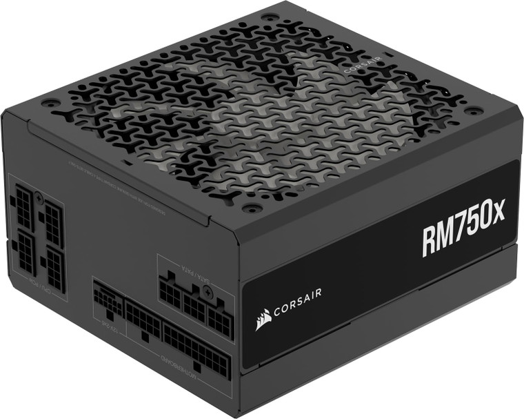 CORSAIR RM750x Fully Modular Low-Noise ATX Power Supply  ATX 3.1 Compliant  PCIe 5.1 Support  Cybenetics Gold Efficiency  Native 12V-2x6 Connecto