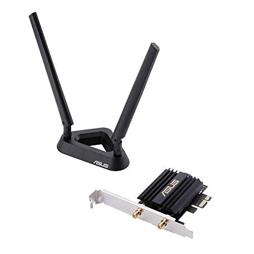 ASUS AX3000 (PCE-AX58BT) WiFi 6 Dual Band PCIe Wireless Adapter with Bluetooth 5.0, OFDMA, 2x2 MU-MIMO, WPA3 Security, Ultra-Low Latency, Support Win