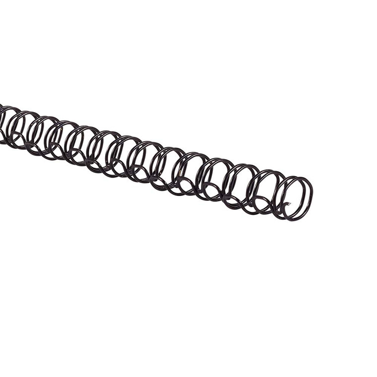 GBC Binding Spines / Spirals / Coils, 3/8" Diameter, 75 Sheet Capacity, 3:1 Pitch, WireBind, Black, 100 Pack (9775018)