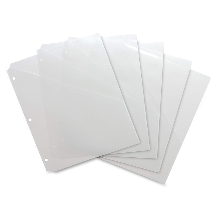 Business Source Binder Pockets - Pack of 5, Clear (32375)
