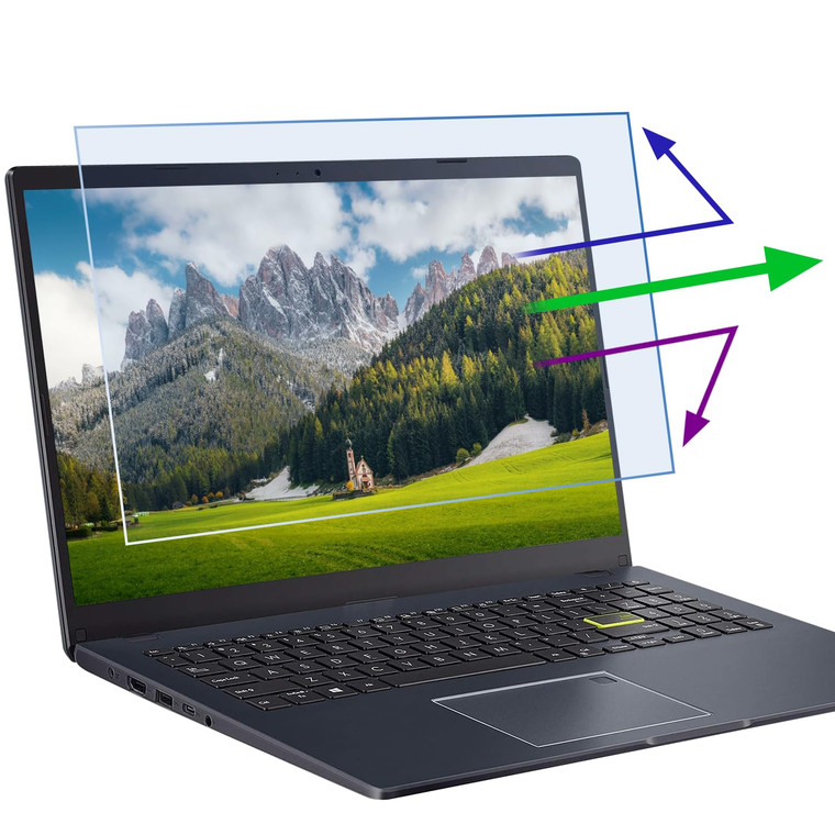 2 Pcs 17.3 Inch Anti Blue Light Screen Protector, Reduce Eye Strain Matte Anti Glare Computer Screen Cover, Blue Light Blocking Screen Protector for