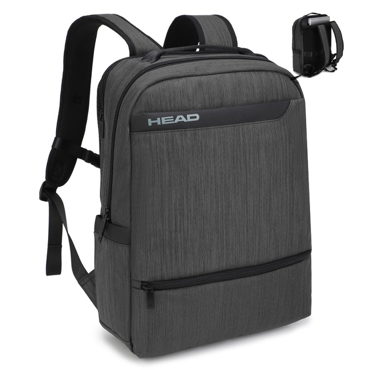 HEAD Waterproof Laptop Backpack for Men with Trolley Sleeve, Business Laptop Backpacks Fits 17.3 inch Notebook, Large Travel Backpack for Work/Commut