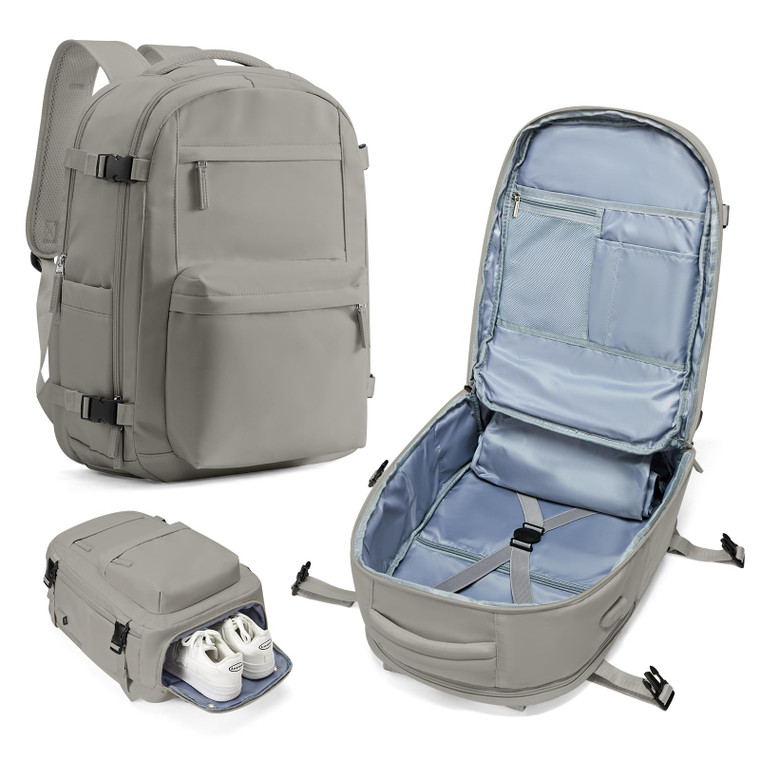 Lendolk Large Travel Backpack For Women Men,Mochila de Viaje,Carry On Backpack with USB Charging Port & Shoe Pouch,Airline Approved Personal Item Tra