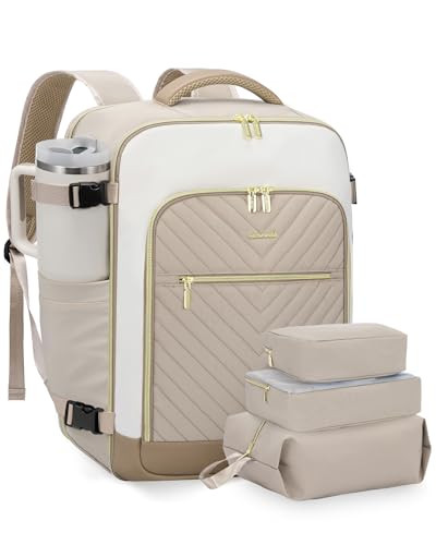LOVEVOOK Large Travel Backpack for Women, TSA Carry on Backpack for Airplanes, 40L Personal Item Travel Bag for Women fits 17" Laptop,Waterproof Carr