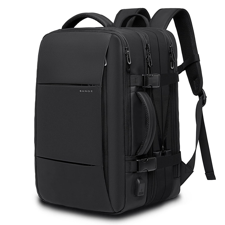 BANGE 45L Carry On Backpack, Weekender Travel Backpacks, 17.3 inch Laptop Back Pack Business Expandable Bag for Men and Women