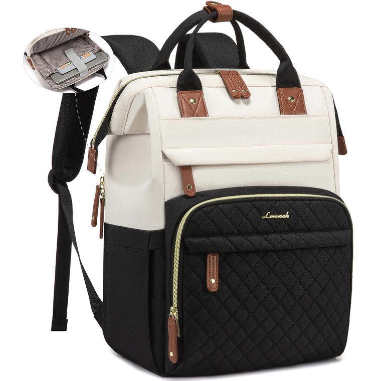 LOVEVOOK Laptop Backpack for Women, 15.6'' Waterproof Nurse Bag Teacher Work Backpack Purse for Women, Travel Computer Backpack for College Office Bu