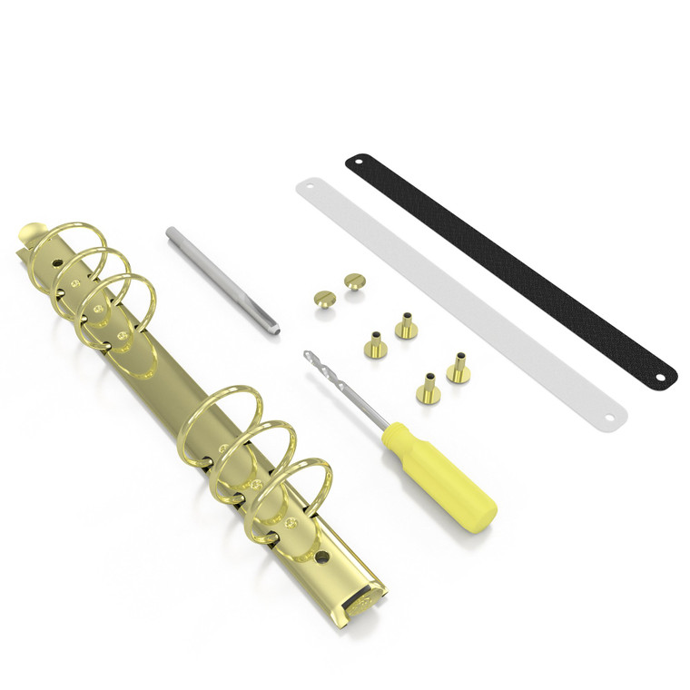 Stationery.Life Ring Binder Mechanism Replacement Kit for Personal Organizers Planners 6 Rings (Rose Gold, A5)