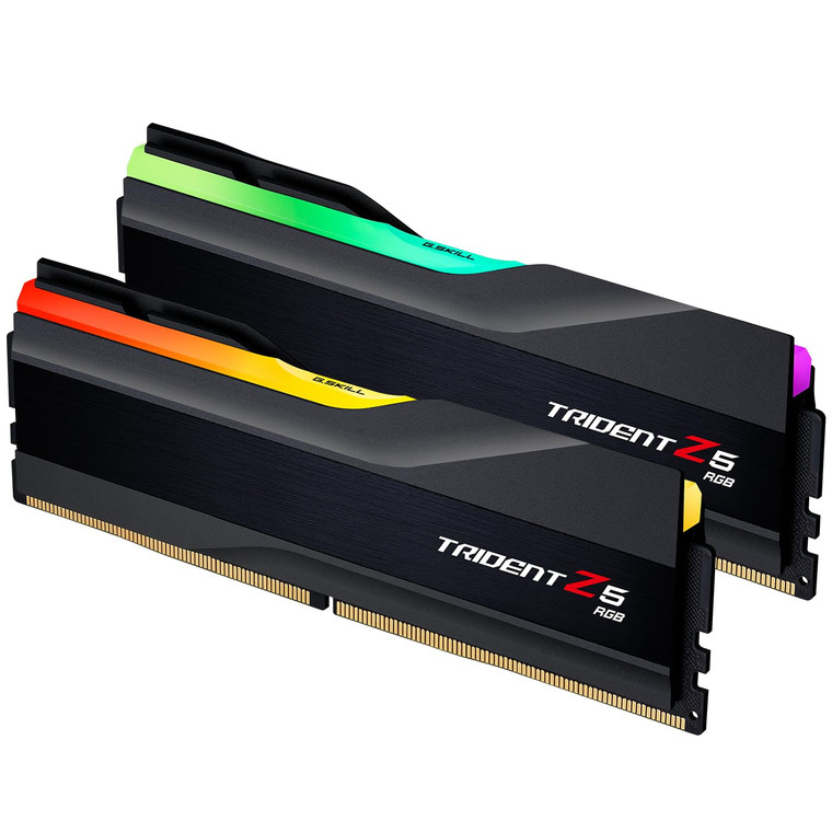 G.SKILL Trident Z5 RGB Series DDR5 RAM (Intel XMP 3.0) 64GB (2x32GB) 6400MT/s CL32-39-39-102 1.40V Desktop Computer Memory U-DIMM - Matte Black (F5-6