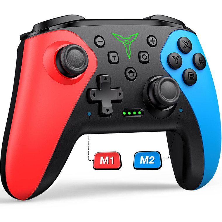 Wireless Switch Controller for Nintendo Switch/Switch 2/Lite/OLED Controller, Switch Controller with a Mouse Touch Feeling on Back Buttons, Extra Swi