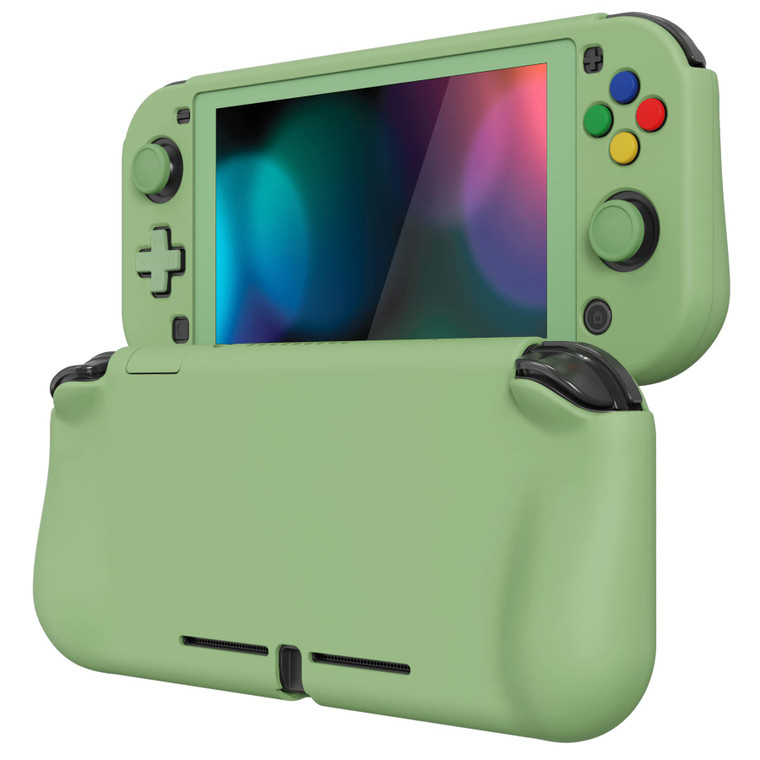 PlayVital ZealProtect Protective Case for Nintendo Switch Lite, Ergonomic Grip Hard Cover - Durable Comfort Shock-absorbent Anti-Scratch with Screen