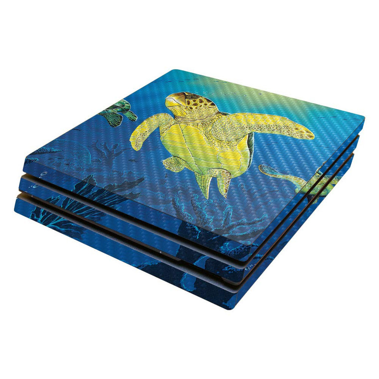 MightySkins Carbon Fiber Skin for Sony PS4 Pro Console - Turtle Dreams | Protective, Durable Textured Carbon Fiber Finish | Easy to Apply, Remove, an