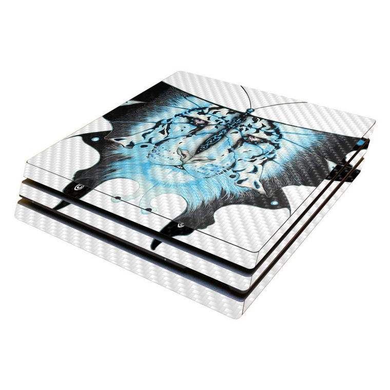 MightySkins Carbon Fiber Skin for Sony PS4 Pro Console - Tiger Moth | Protective, Durable Textured Carbon Fiber Finish | Easy to Apply, Remove, and C