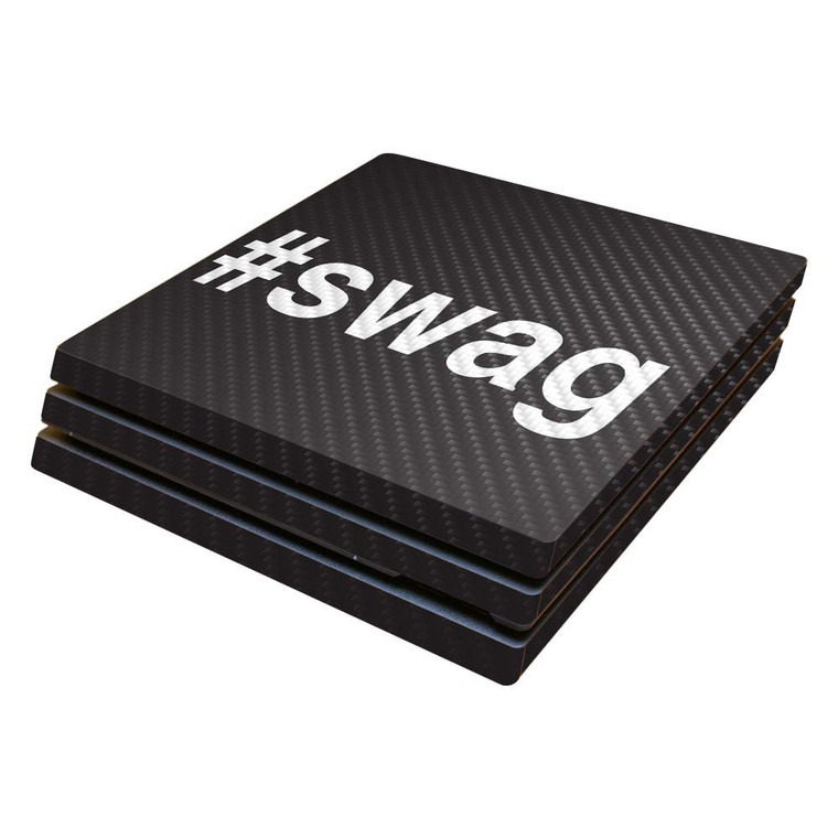 MightySkins Carbon Fiber Skin for Sony PS4 Pro Console - Swag | Protective, Durable Textured Carbon Fiber Finish | Easy to Apply, Remove, and Change