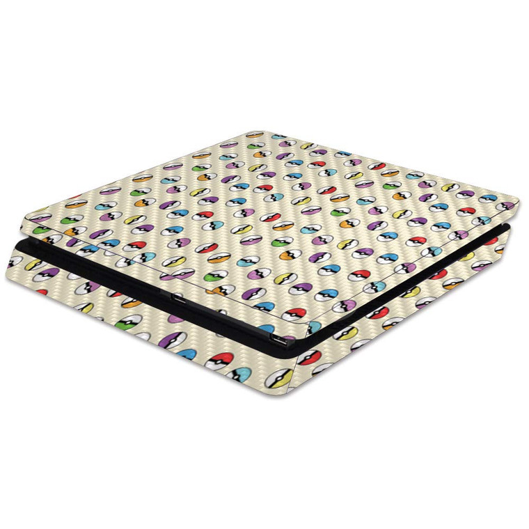 MightySkins Carbon Fiber Skin for Sony PS4 Slim Console - Balling | Protective, Durable Textured Carbon Fiber Finish | Easy to Apply, Remove, and Cha