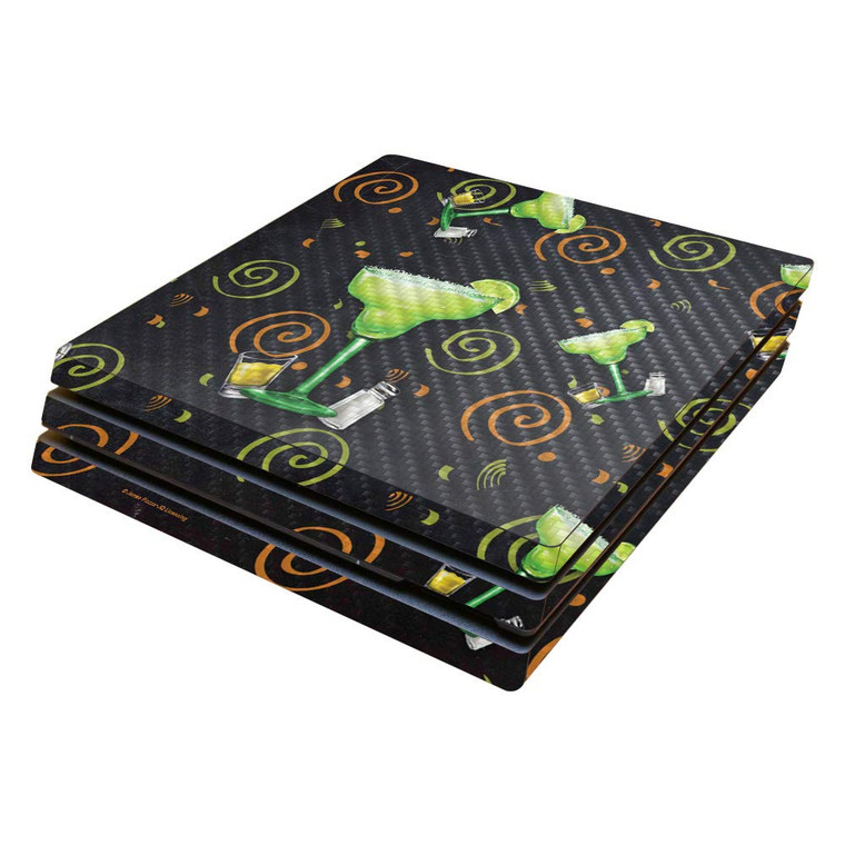 MightySkins Carbon Fiber Skin for Sony PS4 Pro Console - Marg Party | Protective, Durable Textured Carbon Fiber Finish | Easy to Apply, Remove, and C