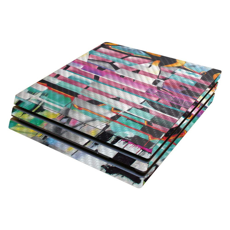 MightySkins Carbon Fiber Skin for Sony PS4 Pro Console - Penguin Party | Protective, Durable Textured Carbon Fiber Finish | Easy to Apply, Remove, an