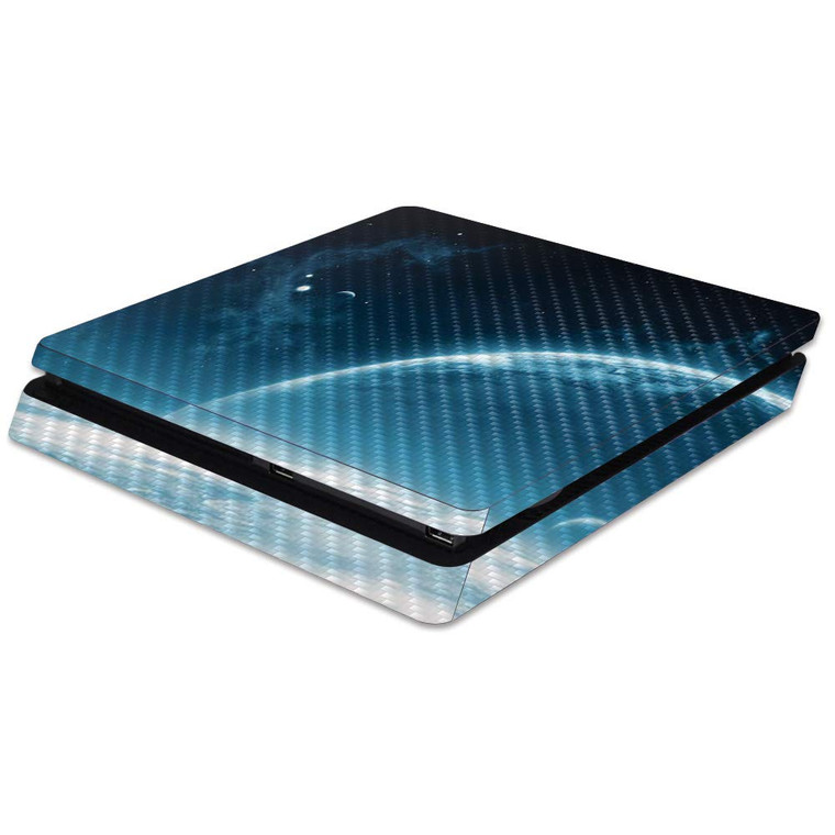 MightySkins Carbon Fiber Skin for Sony PS4 Slim Console - Outer Space | Protective, Durable Textured Carbon Fiber Finish | Easy to Apply, Remove, and