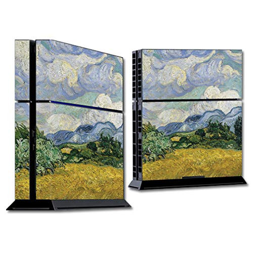 MightySkins Skin Compatible with Sony PS4 Console - Wheatfield with Cypresses | Protective, Durable, and Unique Vinyl Decal wrap Cover | Easy to Appl
