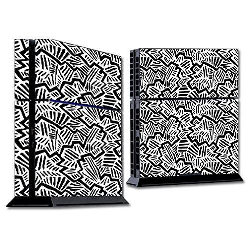 MightySkins Skin Compatible with Sony PS4 Console - Abstract Black | Protective, Durable, and Unique Vinyl Decal wrap Cover | Easy to Apply, Remove,