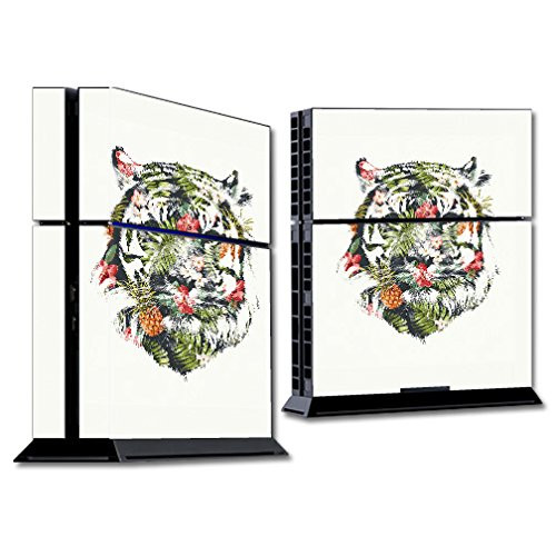 MightySkins Skin Compatible with Sony PS4 Console - Jungle Tiger | Protective, Durable, and Unique Vinyl Decal wrap Cover | Easy to Apply, Remove, an