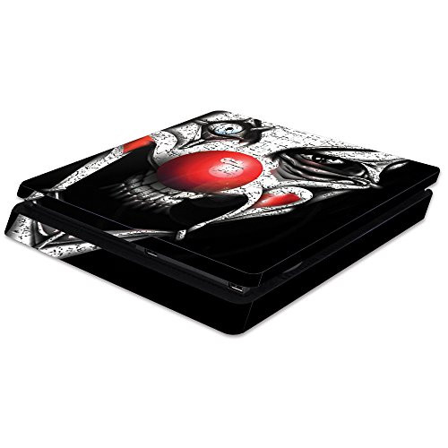 MightySkins Skin Compatible with Sony PS4 Slim Console - Evil Clown | Protective, Durable, and Unique Vinyl Decal wrap Cover | Easy to Apply, Remove,