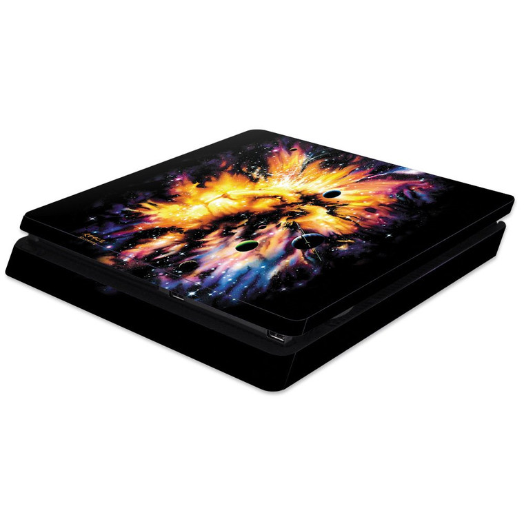 MightySkins Skin Compatible with Sony PS4 Slim Console - Leo Galaxy | Protective, Durable, and Unique Vinyl Decal wrap Cover | Easy to Apply, Remove,