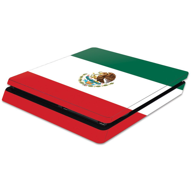 MightySkins Skin Compatible with Sony PS4 Slim Console - Mexican Flag | Protective, Durable, and Unique Vinyl Decal wrap Cover | Easy to Apply, Remov
