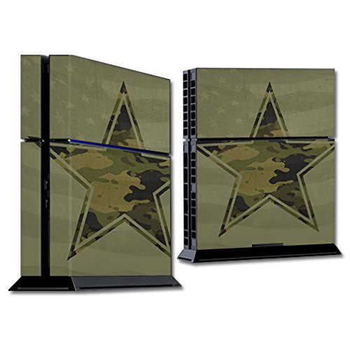 MightySkins Skin Compatible with Sony PS4 Console - Army Star | Protective, Durable, and Unique Vinyl Decal wrap Cover | Easy to Apply, Remove, and C