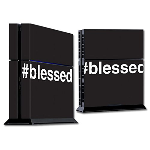MightySkins Skin Compatible with Sony PS4 Console - Blessed | Protective, Durable, and Unique Vinyl Decal wrap Cover | Easy to Apply, Remove, and Cha