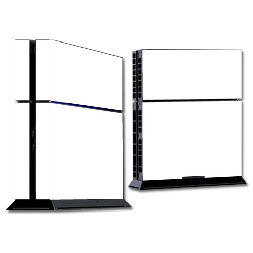 MightySkins Skin Compatible with Sony PS4 Console - Solid White | Protective, Durable, and Unique Vinyl Decal wrap Cover | Easy to Apply, Remove, and