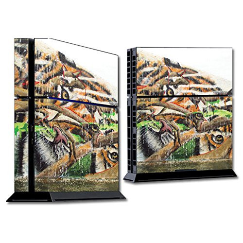 MightySkins Skin Compatible with Sony PS4 Console - Tiger Eyes | Protective, Durable, and Unique Vinyl Decal wrap Cover | Easy to Apply, Remove, and