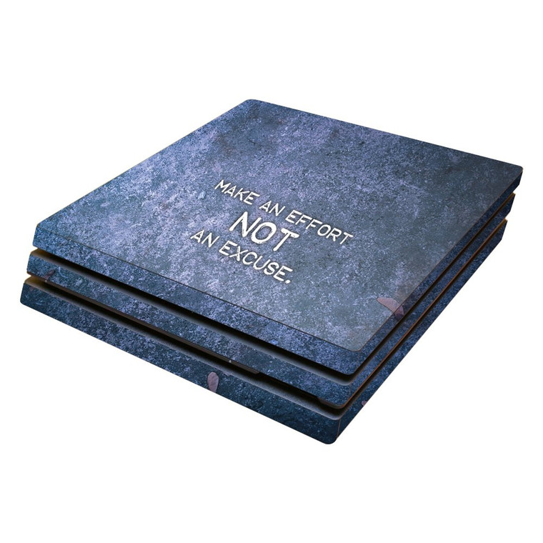 MightySkins Skin Compatible with Sony PS4 Pro Console - Make an Effort | Protective, Durable, and Unique Vinyl Decal wrap Cover | Easy to Apply, Remo