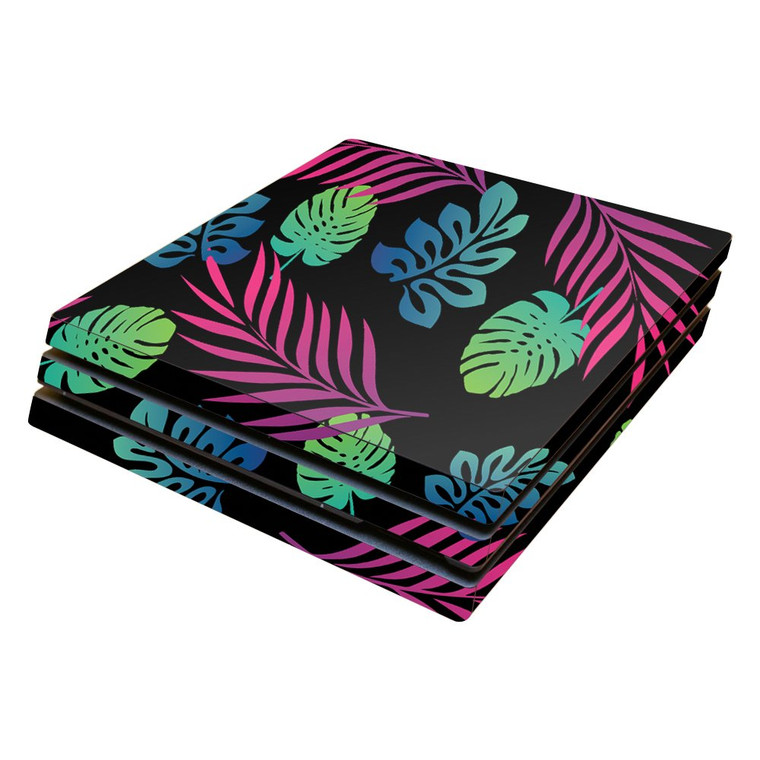MightySkins Skin Compatible with Sony PS4 Pro Console - Neon Tropics | Protective, Durable, and Unique Vinyl Decal wrap Cover | Easy to Apply, Remove