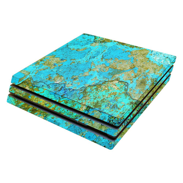 MightySkins Skin Compatible with Sony PS4 Pro Console - Teal Marble | Protective, Durable, and Unique Vinyl Decal wrap Cover | Easy to Apply, Remove,