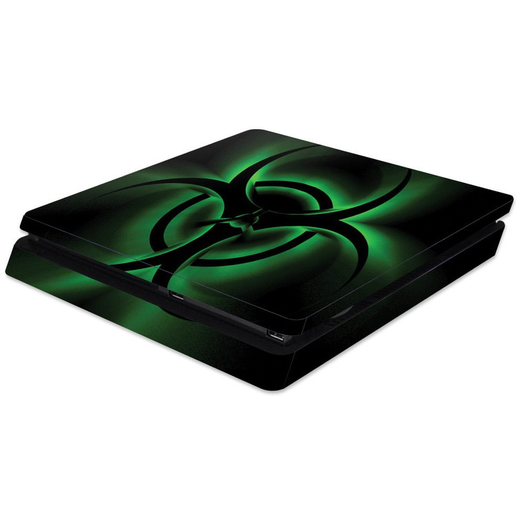 MightySkins Skin Compatible with Sony PS4 Slim Console - Bio Glare | Protective, Durable, and Unique Vinyl Decal wrap Cover | Easy to Apply, Remove,