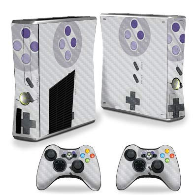 MightySkins Carbon Fiber Skin for Xbox 360 S Console - Retro Gamer 2 | Protective, Durable Textured Carbon Fiber Finish | Easy to Apply, Remove, and