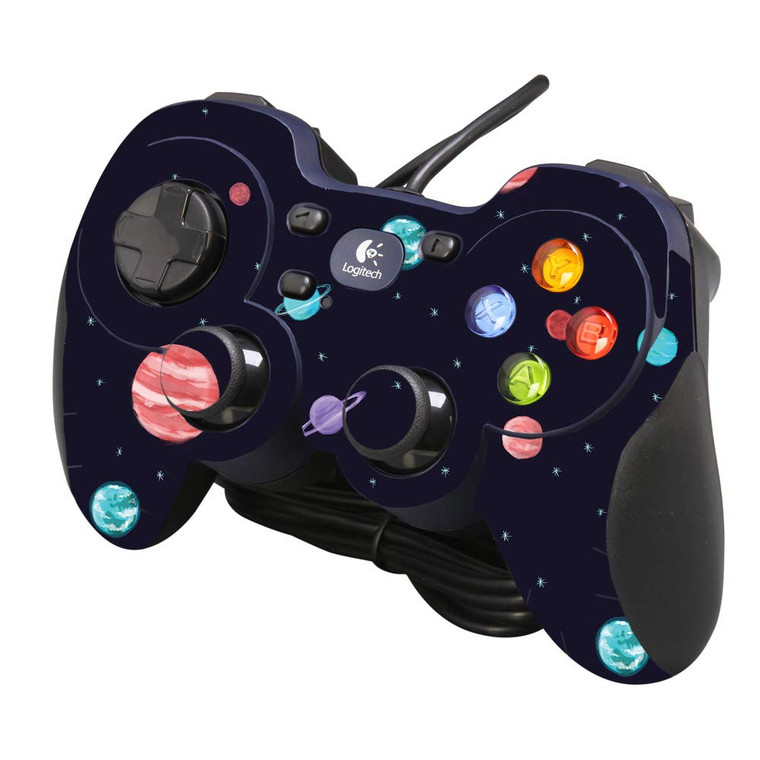 MightySkins Skin Compatible with Logitech Gamepad F310 - Bright Night Sky | Protective, Durable, and Unique Vinyl Decal wrap Cover | Easy to Apply, R